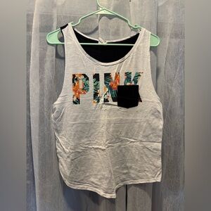 VS Pink tank top tropical